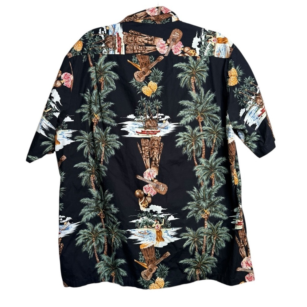 HILO HATTIE HAWAIIAN SHIRT MEN'S HAWAII XL TURTLES DANCER SAILING PALM D6 - Picture 4 of 9